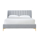 Georgia Boucle King Bed (Mixed Grey)