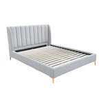 Georgia Boucle King Bed (Mixed Grey)