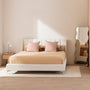 Georgia King Bed - White Boucle
