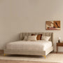 Georgia King Bed - Sand Boucle