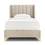 Georgia King Single Bed - Cream Textured Weave