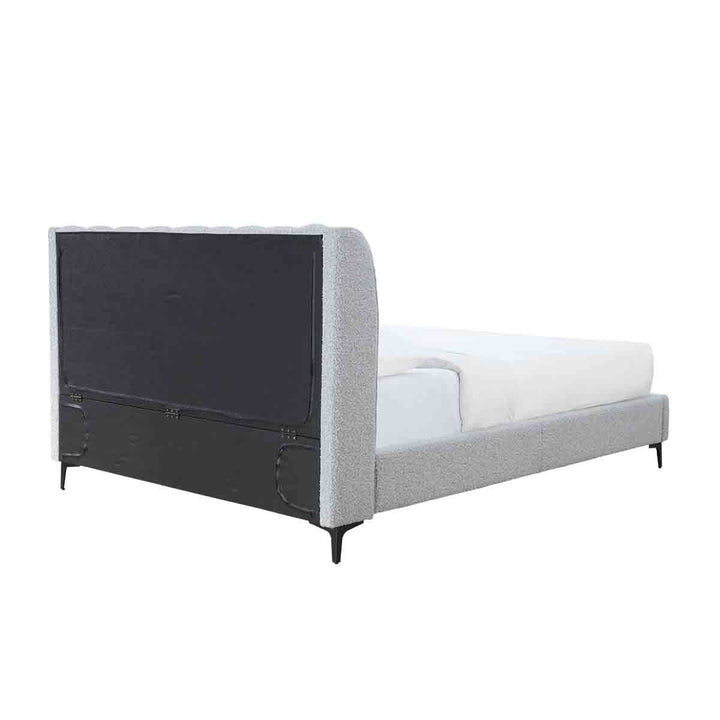 Georgia Boucle Queen Bed (Mixed Grey)