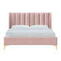 Georgia Queen Bed - Blush Velvet