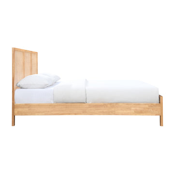 Kayla Rattan Solid Queen Bed (Oak)