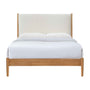 Luna Double Bed - White Boucle