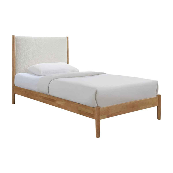 Luna Timber Boucle King Single Bed (White) – Life Interiors