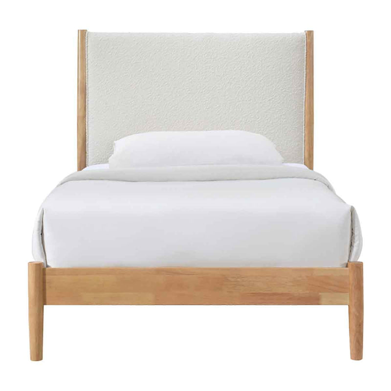 Luna Timber Boucle King Single Bed (White)