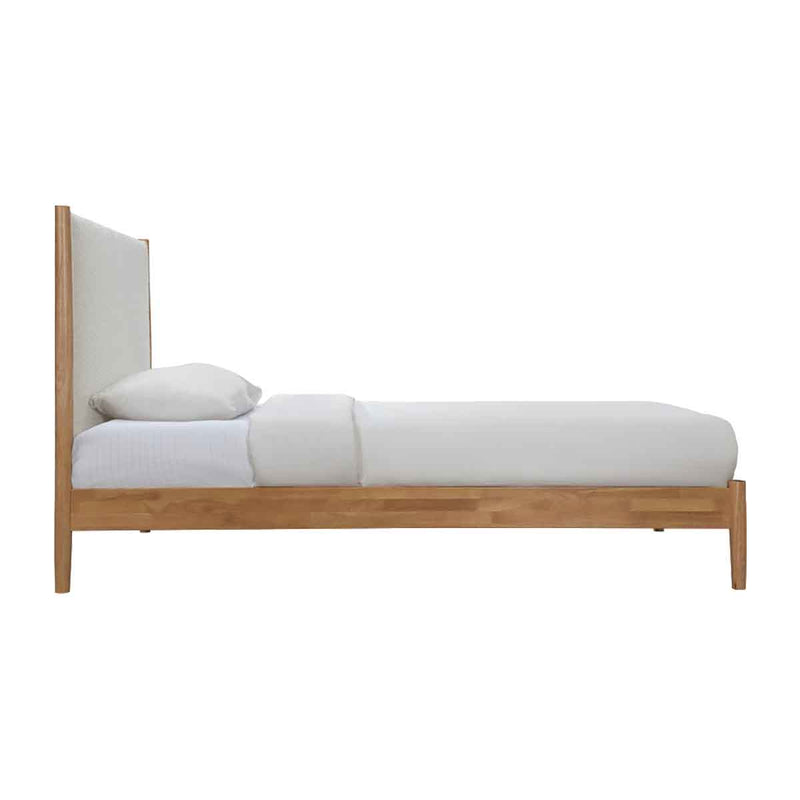 Luna Timber Boucle King Single Bed (White)