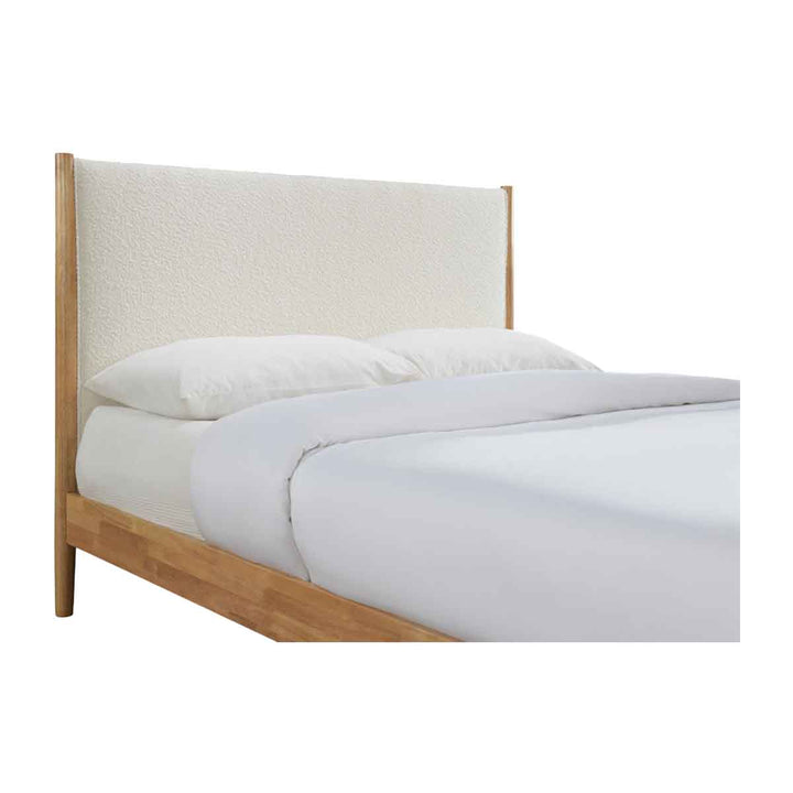 Luna Timber Boucle Queen Bed (White)