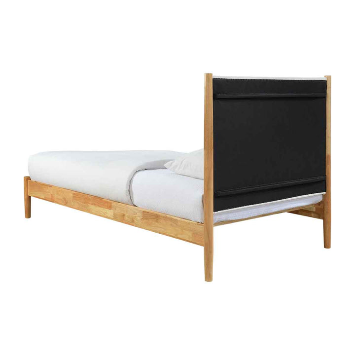 Luna Timber Fabric King Single Bed (Cream)
