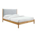 Luna Timber Fabric King Bed ( Light Grey)