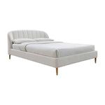 Mabel Boucle King Bed (White)