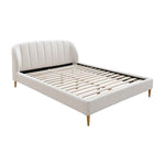 Mabel Boucle King Bed (White)