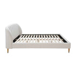 Mabel Boucle King Bed (White)