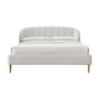 Mabel King Bed - White Boucle