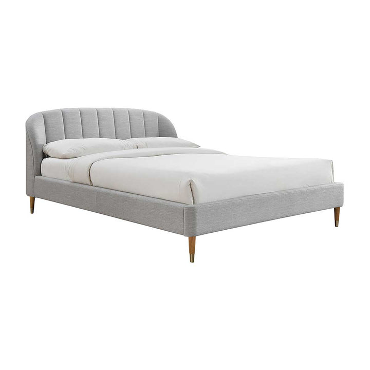 Mabel Fabric King Bed (Light Grey)