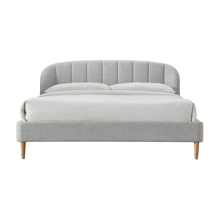 Mabel Fabric King Bed (Light Grey)