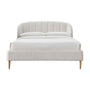 Mabel Queen Bed - White Boucle