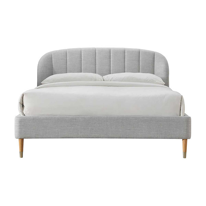 Mabel Fabric Queen Bed (Light Grey)