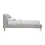 Mabel Fabric Queen Bed (Light Grey)