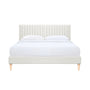 Maya Fabric King Bed - Cream