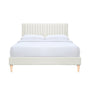 Maya Fabric Queen Bed - Cream