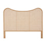 Capri Rattan Curve Bed Head - Queen