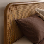 Norah Rattan Double Bed (Oak)