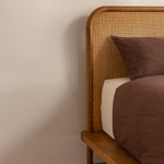 Norah Rattan Double Bed (Oak)