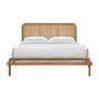 Norah Rattan Double Bed (Oak) - Norah Rattan Double Bed (Oak)