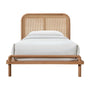 Norah Rattan King Single Bed (Oak) - Norah Rattan King Single Bed (Oak)
