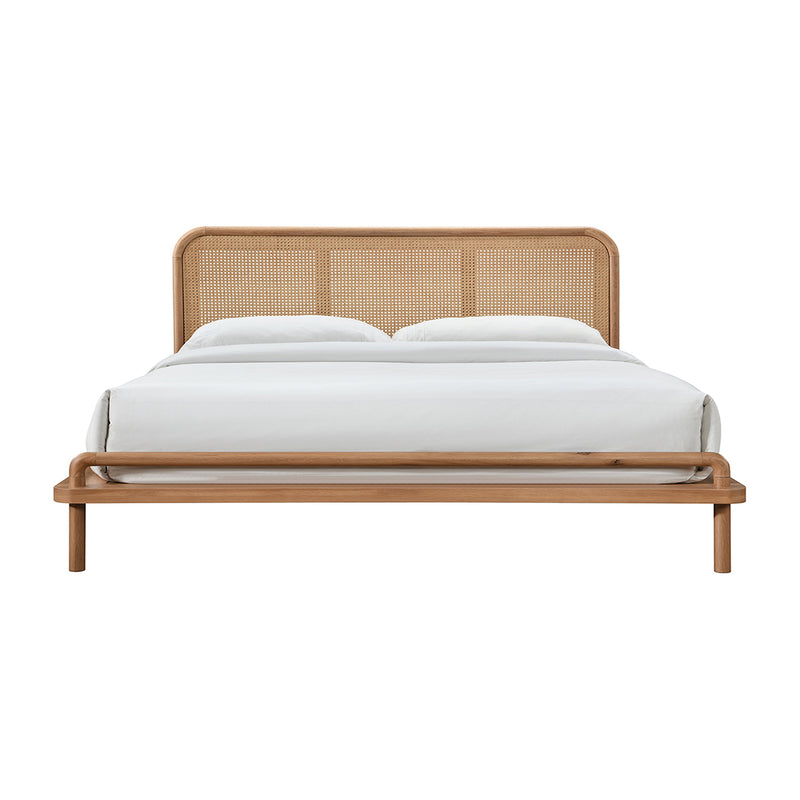 Norah Rattan King Bed (Oak)