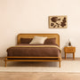 Norah Rattan King Bed (Oak) - Norah Rattan King Bed (Oak)