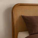 Norah Rattan King Bed (Oak)