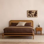 Norah Rattan King Bed (Oak)