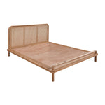 Norah Rattan Queen Bed (Oak)