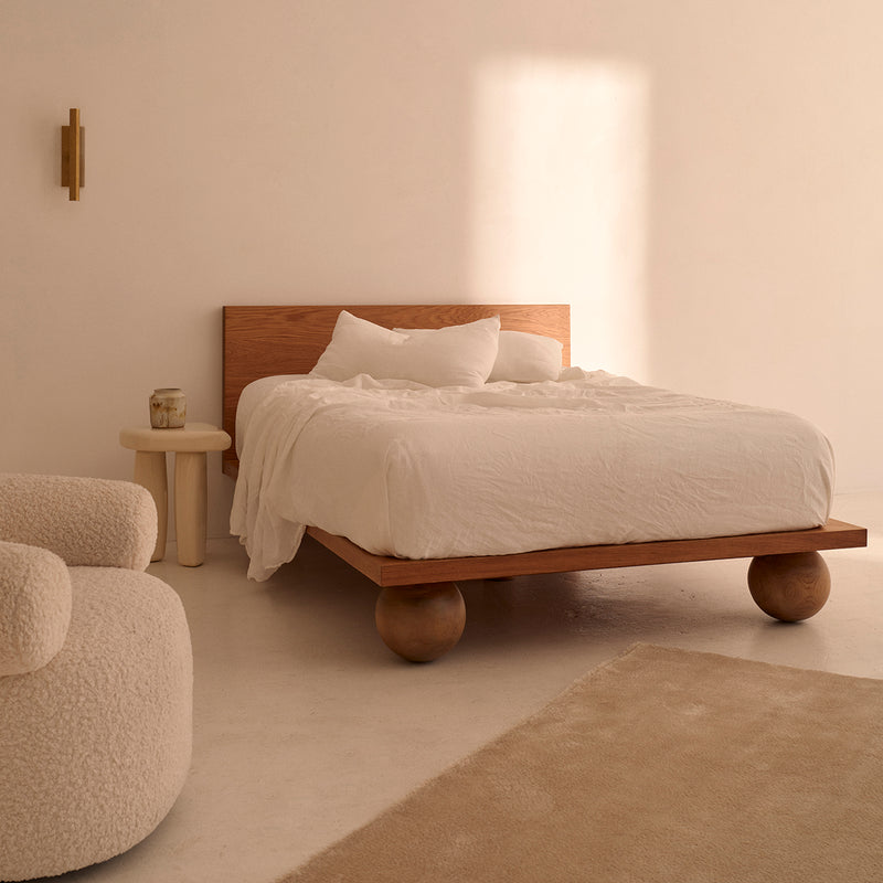 Yoko Queen Bed (Oak Natural)