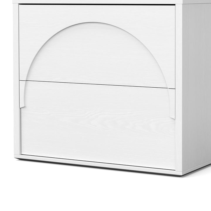 Roman 2 Drawer Arch Bedside Table