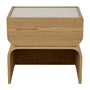 Artie Arc Marble Bedside - Matt White Marble / Natural Ash