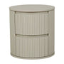 Benjamin Ripple Round Bedside Table - Putty