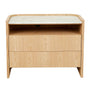 Elsie 2 Drawer Bedside Table - White Marble