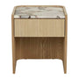 Elsie Bedside - Matt Ocean Marble / Natural Ash / Small