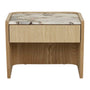 Elsie Bedside - Matt Ocean Marble / Natural Ash / Large