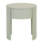 Oberon Crescent Bedside  Table - Sage