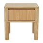Oliver Fluted 1 Drawer Bedside Table - Natural Ash