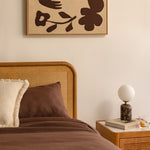 Norah Marble Rattan Bedside Table