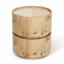 Sorrento Marble Bedside Table - Burlwood / Crema Marble