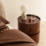 Sorrento Marble Bedside Table - Burgundy / Rosso Marble