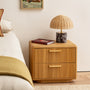 Forma 2 Drawer Bedside Table - Oak