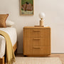 Forma 3 Drawer Bedside Table - Oak